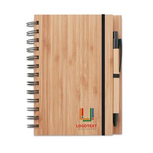 GiftRetail MO9435 - BAMBLOC A5 bamboe notitieboek Hout