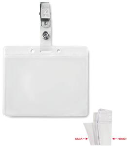 CLIPBADGE Badge holder PVC - GiftRetail MO9642 transparant