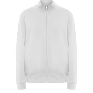 Roly CQ6439 - ULAN Sweatshirt met opstaande kraag en halve rits in dezelfde kleur Wit