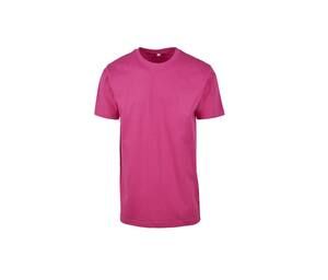 Build Your Brand BY004 - T-shirt met ronde hals Hibiskus Roze