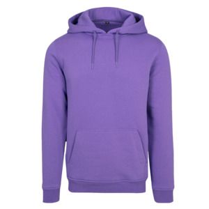 Build Your Brand BY011 - Zware Sweater Met Capuchon Ultraviolet
