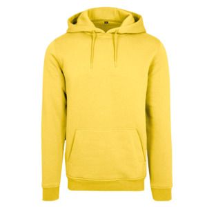 Build Your Brand BY011 - Zware Sweater Met Capuchon taxi geel