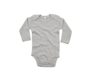 BABYBUGZ BZ030 - BABY LONG SLEEVE BODYSUIT Heide grijs gemêleerd