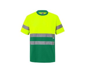 VELILLA V5506 - T-SHIRT TECHNIQUE BICOLORE HAUTE VISIBILITÉ Fluo Geel / Groen