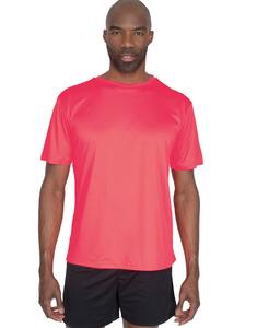 Mustaghata BOLT - Mens Active T-Shirt Polyester Spandex 170 G/M² Neon Roze