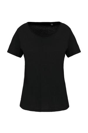 Kariban K399 - Bio dames-t-shirt kraag met onafgewerkte rand korte mouwen