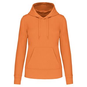 Kariban K4028 - Ecologische damessweater met capuchon Licht oranje