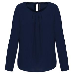 Kariban K5003 - Damesblouse in crêpe met lange mouwen