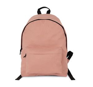 Kimood KI0184 - Gerecycleerde casual rugzak met zak op de voorkant Flamingo Roze