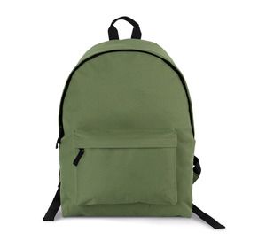 Kimood KI0184 - Gerecycleerde casual rugzak met zak op de voorkant Groene Matcha