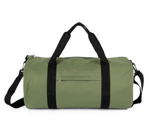 Kimood KI0655 - Gerecycleerde buisvormige tas met zak op de voorkant Groene Matcha