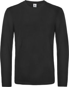 B&C CGTU07T - #E190 Men's T-shirt long sleeve Zwart