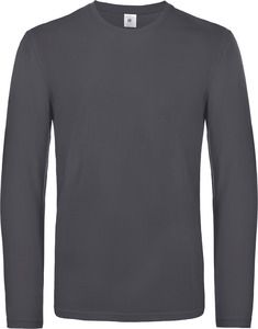 B&C CGTU07T - #E190 Men's T-shirt long sleeve Donkergrijs