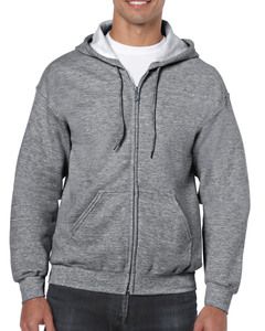 GILDAN GIL18600 - Sweater Hooded Full Zip HeavyBlend for him Grafiet Heide