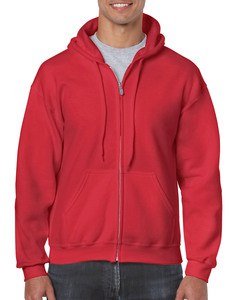 GILDAN GIL18600 - Sweater Hooded Full Zip HeavyBlend for him Rood