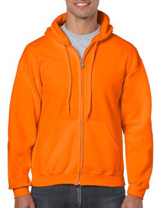 GILDAN GIL18600 - Sweater Hooded Full Zip HeavyBlend for him Veiligheid Oranje