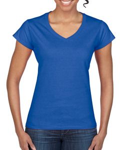 GILDAN GIL64V00L - T-shirt V-Neck SoftStyle SS for her Koningsblauw