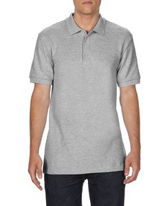 GILDAN GIL85800 - Polo Premium Cotton Double Pique SS for him Sportgrijs