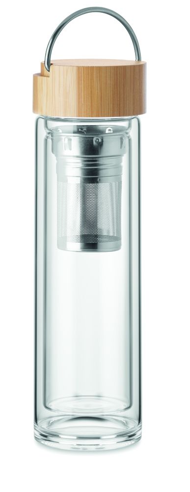 GiftRetail MO6854 - BATAMI Bottiglia in vetro doppio strat