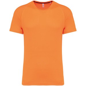 PROACT PA4012 - Gerecycled herensport-T-shirt met ronde hals Fluorescerend oranje
