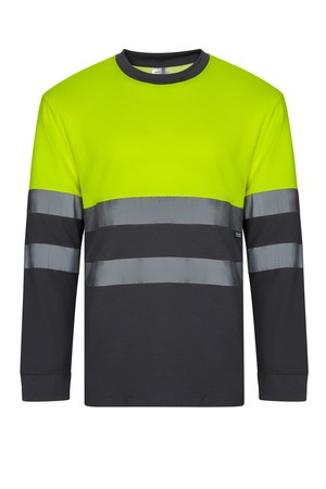 VELILLA 305615 - BICOLOR KATOENEN T-SHIRT MET LANGE MOUWEN AV