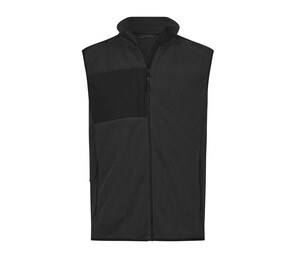 TEE JAYS TJ9122 - Heavy polyester bodywarmer with reinforced panels Zwart / Zwart