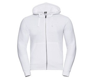 Russell JZ266 - Hoodie Sweatshirt Met Rits Heren Wit