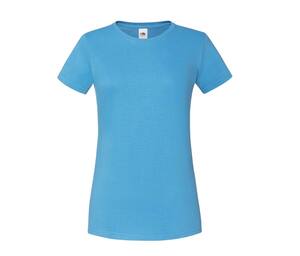 Fruit of the Loom SC151 - Iconic T-Shirt Dames Azuurblauw