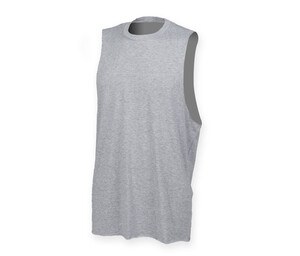 SF Men SF232 - MEN’S HIGH NECK SLASH ARMHOLE VEST Heide Grijs