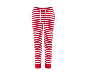 SF Mini SM085 - KIDS’ CUFFED LOUNGE PANTS Rood / Wit Strepen