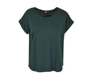 Build Your Brand BY036 - Dames T-Shirt Met Lange Rug Fles groen