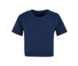Build Your Brand BY042 - Dames T-Shirt Cropped Licht marine