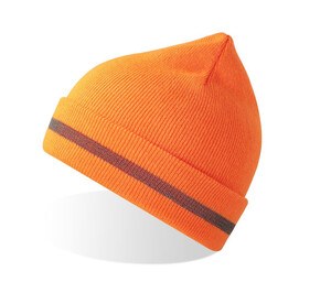 ATLANTIS HEADWEAR AT238 - High visibility beanie made of recycled polyester Fluor oranje