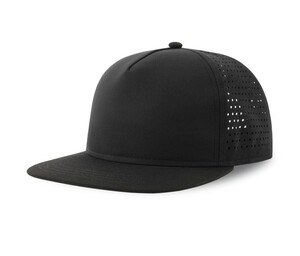ATLANTIS HEADWEAR AT247 - Flat visor cap made of recycled polyester Zwart / Zwart