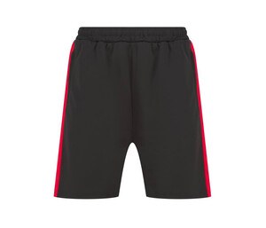 Finden & Hales LV886 - ADULTS' KNITTED SHORTS WITH ZIP POCKETS Zwart / Rood