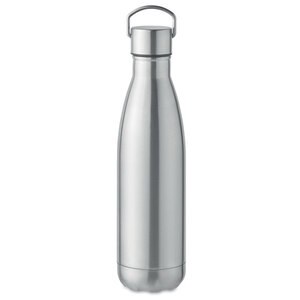 GiftRetail MO2108 - MANOA Dubbelwandige fles 500 ml mat zilver