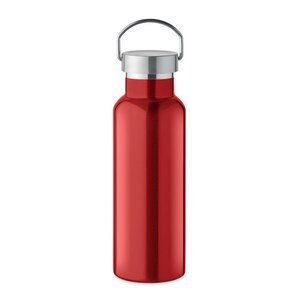 GiftRetail MO2107 - FLORENCE Dubbelwandige fles 500 ml Rood