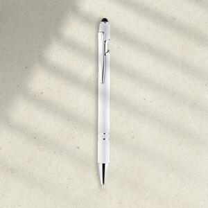 EgotierPro 37513 - Aluminium Pen met Rubber Afwerking en Touchscreen Pointer EVEN