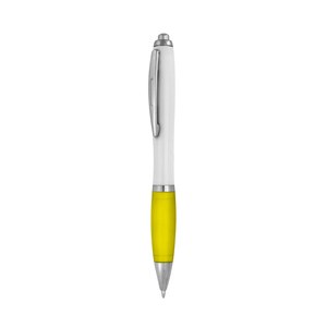 EgotierPro 38076 - Klassiek Ontworpen Plastic Pen in Moderne Kleuren BREXT Geel