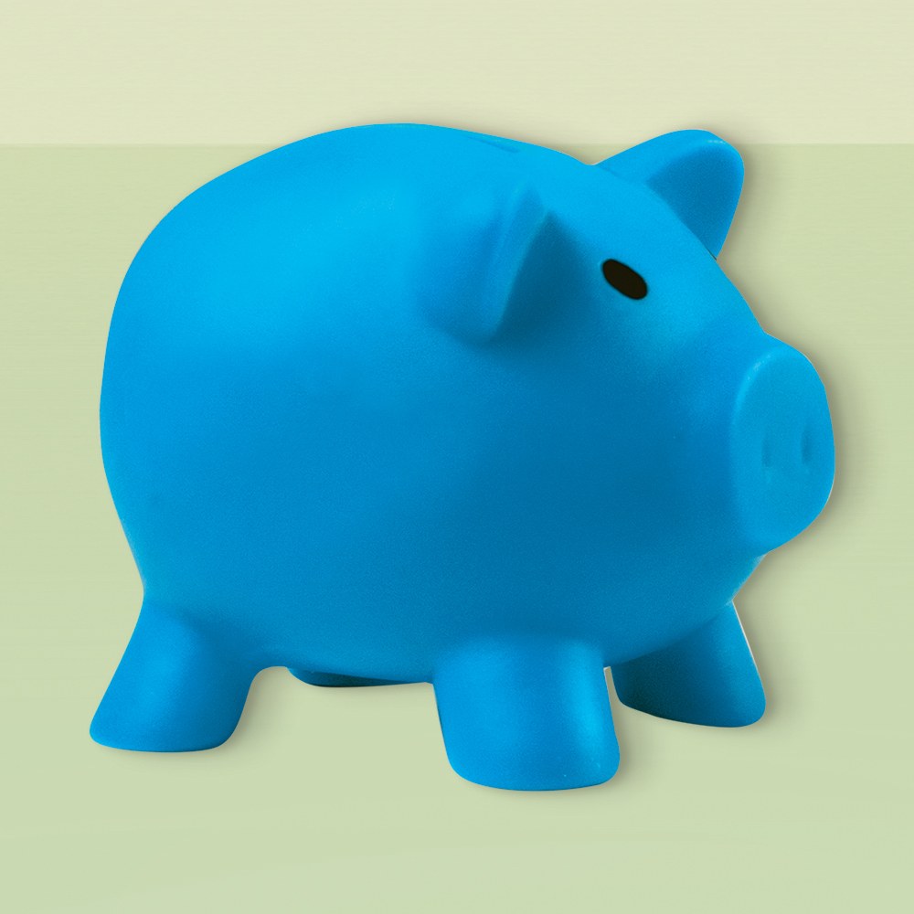 EgotierPro 38075 - Grappig Gekleurde Plastic Spaarvarken MONEY