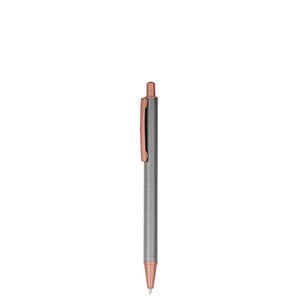 EgotierPro 39565 - Aluminium Pen met Mat Roze Uiteinde LUXURY Grijs