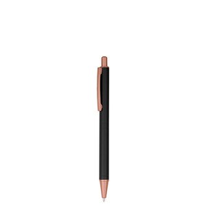 EgotierPro 39565 - Aluminium Pen met Mat Roze Uiteinde LUXURY Zwart