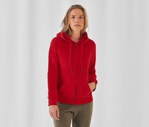 B&C BCW03Q - Hoodie met rits QUEEN