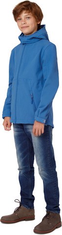 B&C CGJK969 - Kinder softshell jas met capuchon