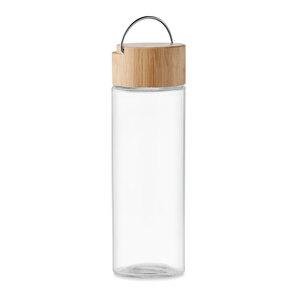 GiftRetail MO6413 - AMELAND Glazen fles 500ml  bamboe dop