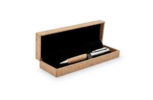 TopPoint LT82142 - Metalen pen met kurk in geschenkverpakking
