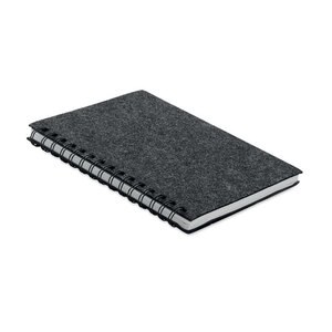 GiftRetail MO6964 - RINGFELT A5 notitieboekje met vilt kaft
