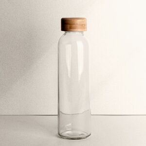EgotierPro 39019 - Glazen Fles 500 ml met Bamboe Dop TONIC