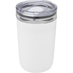 GiftRetail 100675 - Bello 420 ml glazen beker met buitenwand van gerecycled plastic