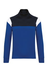 Proact PA387 - Trainingssweater 1/4 rits uniseks - Dark Royal Blue / Navy